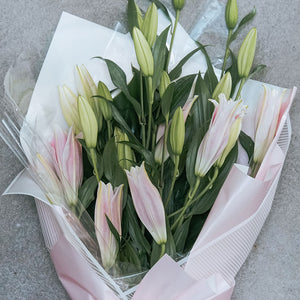 Pink Lily Bouquet Stargazers