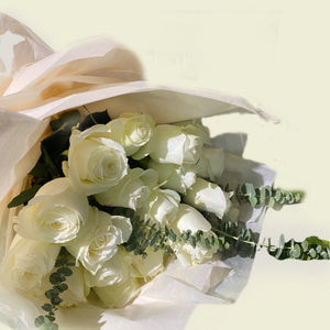 White Colombian Roses Bouquet
