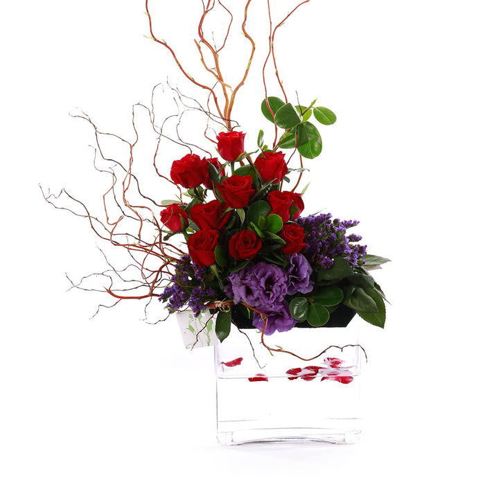 Red Roses Vase Arrangement