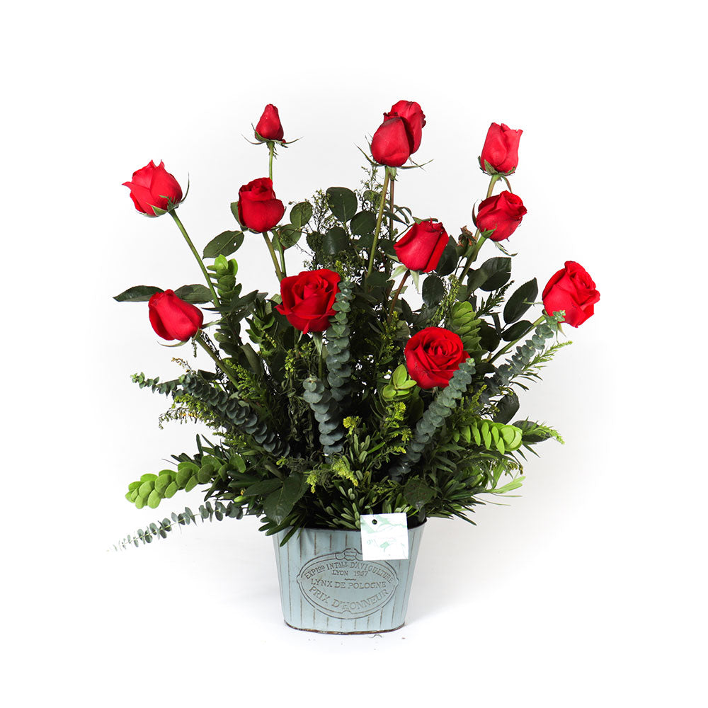 Colombian Roses in Can Vase