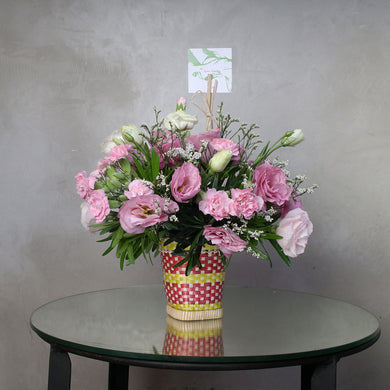 All pink lisianthus