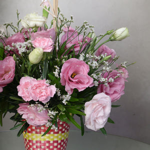 All pink lisianthus